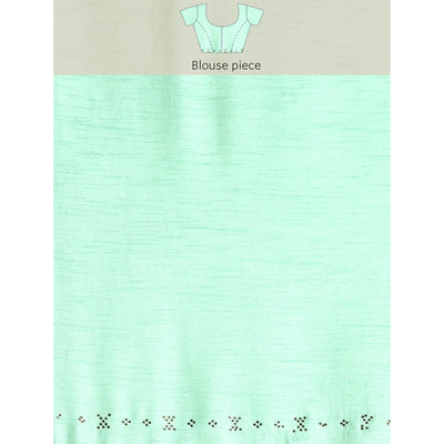 Ligth Purple Floral Embroidered Organza Saree