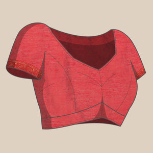 Maroon Woven Organza Saree