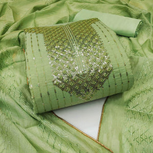 green-sequins-embroidered-chanderi-dress-material