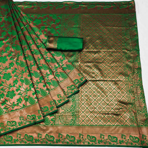 green-woven-cotton-silk-saree-9