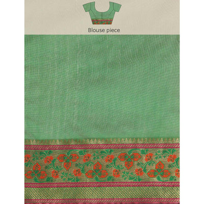 Gajari Woven Cotton Silk Saree