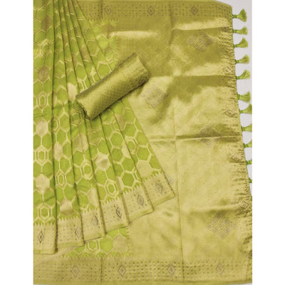 green-woven-art-silk-saree-with-tassels-7