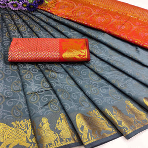 grey-bandhani-woven-banarasi-silk-saree