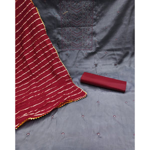 grey-floral-sequence-embroidered-raw-silk-dress-material