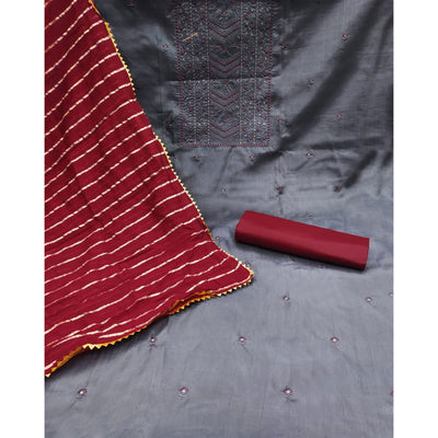 grey-floral-sequence-embroidered-raw-silk-dress-material