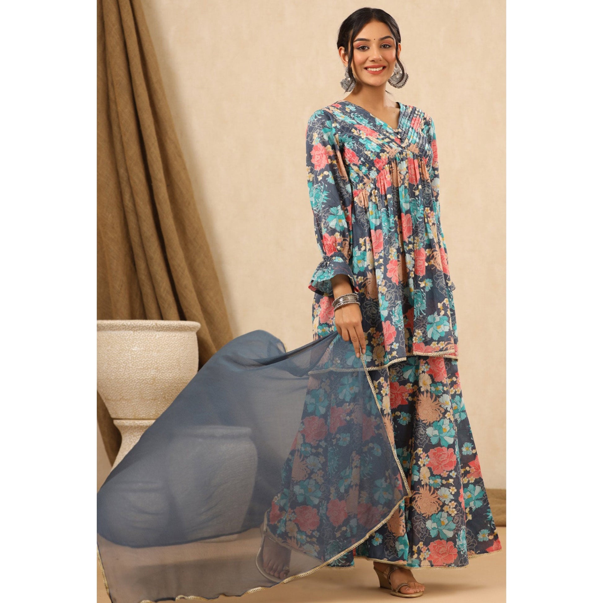 blue-floral-printed-muslin-sharara-suit-1