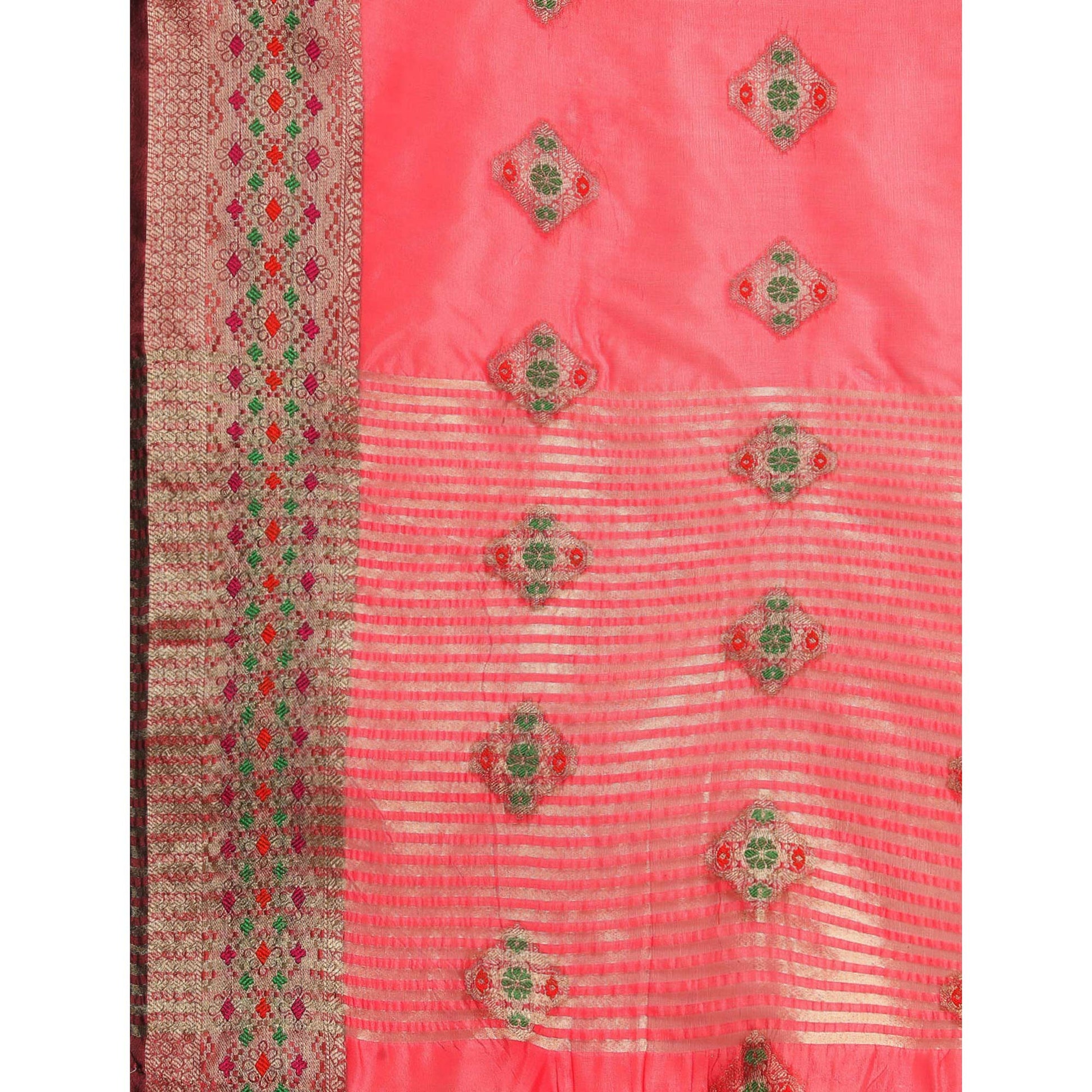 Gajari Woven Organza Saree
