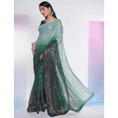 green-sequins-embroidered-georgette-saree-2