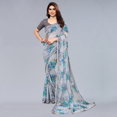 grey-floral-printed-georgette-saree-5