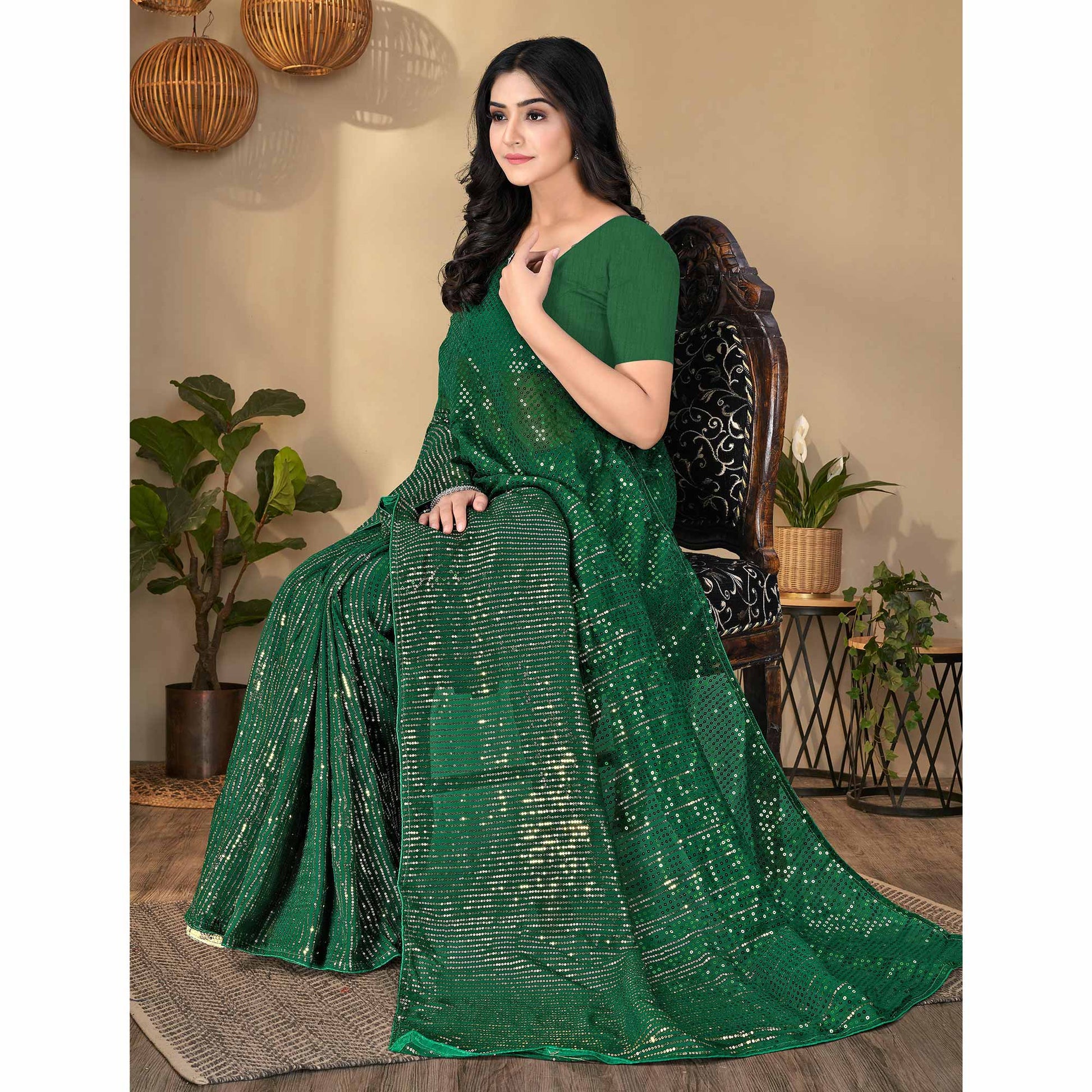 green-sequence-embroidered-georgette-saree-1