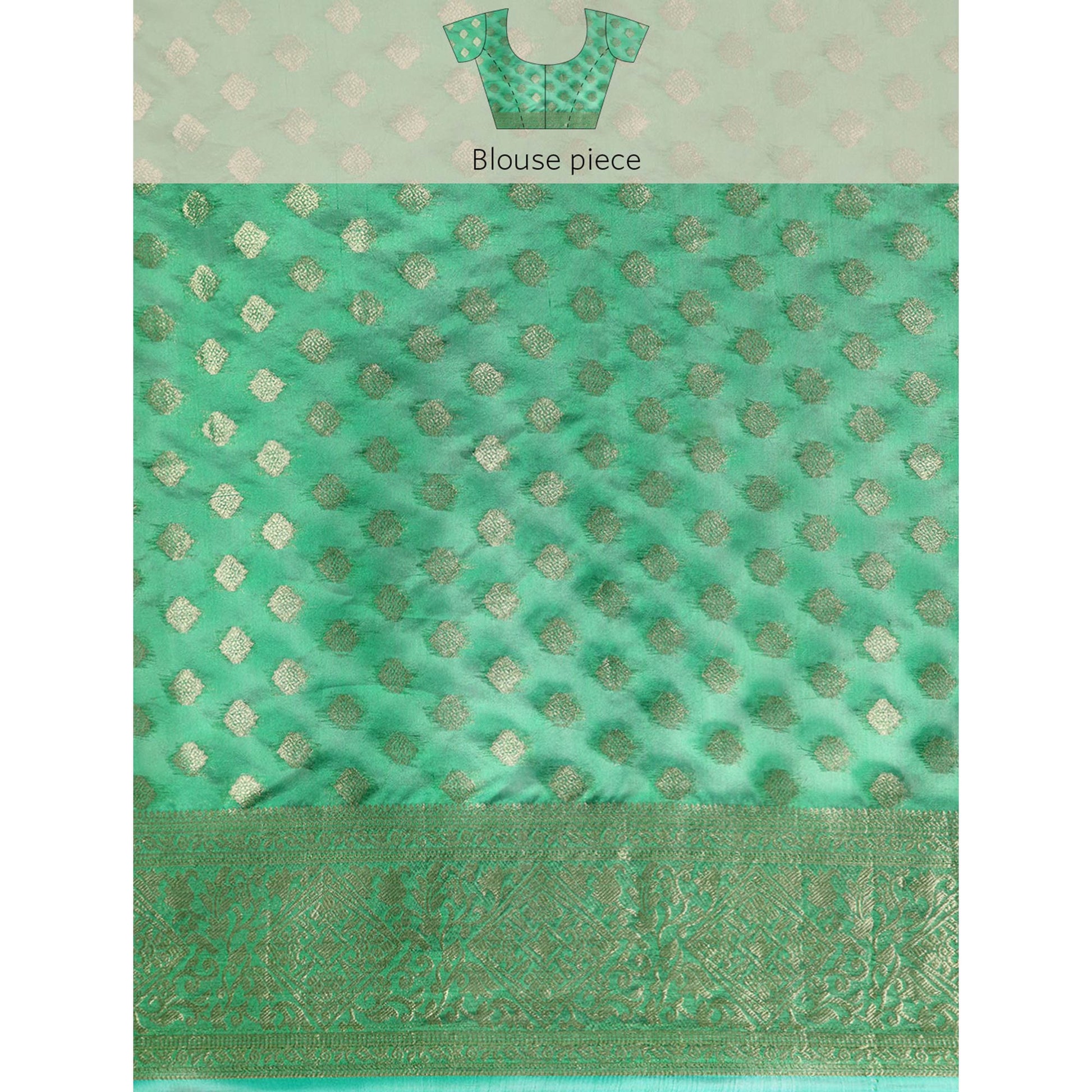 green-woven-organza-silk-saree-with-tassels