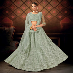 green-embroidered-netted-lehenga-choli