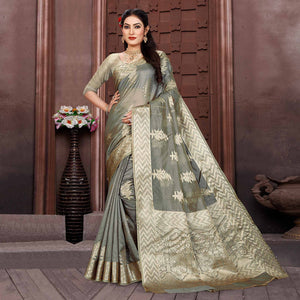 grey-floral-woven-organza-saree-2