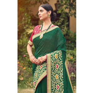 green-embroidered-with-stone-work-vichitra-silk-saree