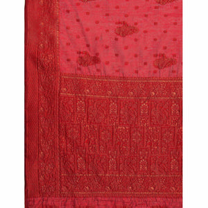 Maroon Woven Organza Saree