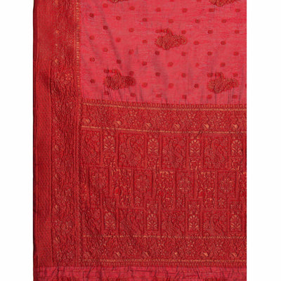 Maroon Woven Organza Saree