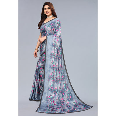grey-floral-printed-art-silk-saree-with-crochet-border