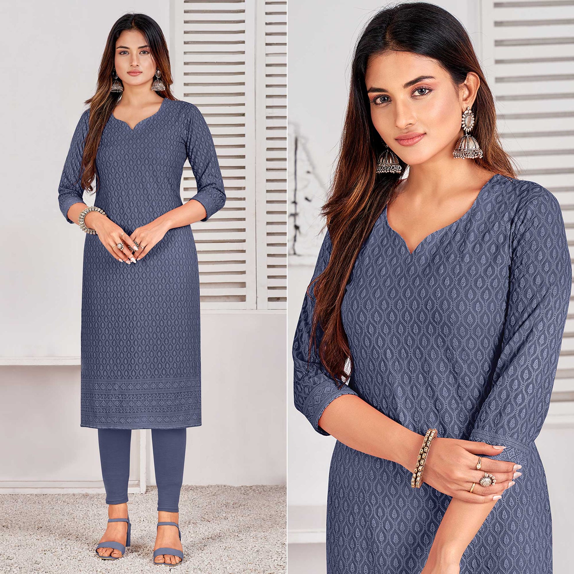 grey-lucknowi-chikankari-rayon-kurti
