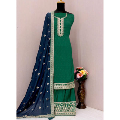 green-embroidered-georgette-semi-stitched-palazzo-suit