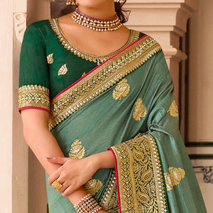1-green-embroidered-vichitra-silk-saree-with-with-tassels
