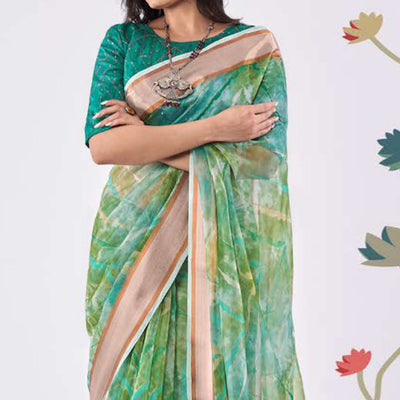 15green-printed-organza-saree-with-woven-border