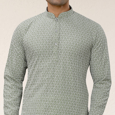 grey-lucknowi-embroidered-georgette-kurta-pyjama-set