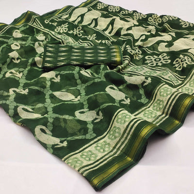 green-printed-poly-cotton-saree-1