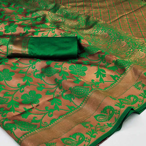 green-woven-cotton-silk-saree-9