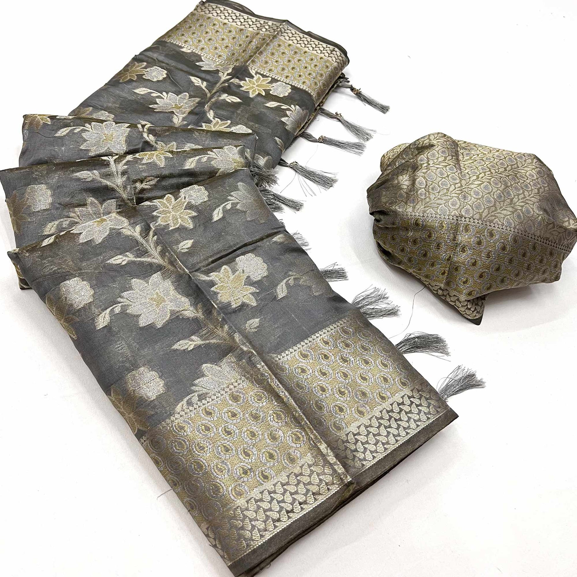 20grey-floral-woven-organza-saree-with-tassels