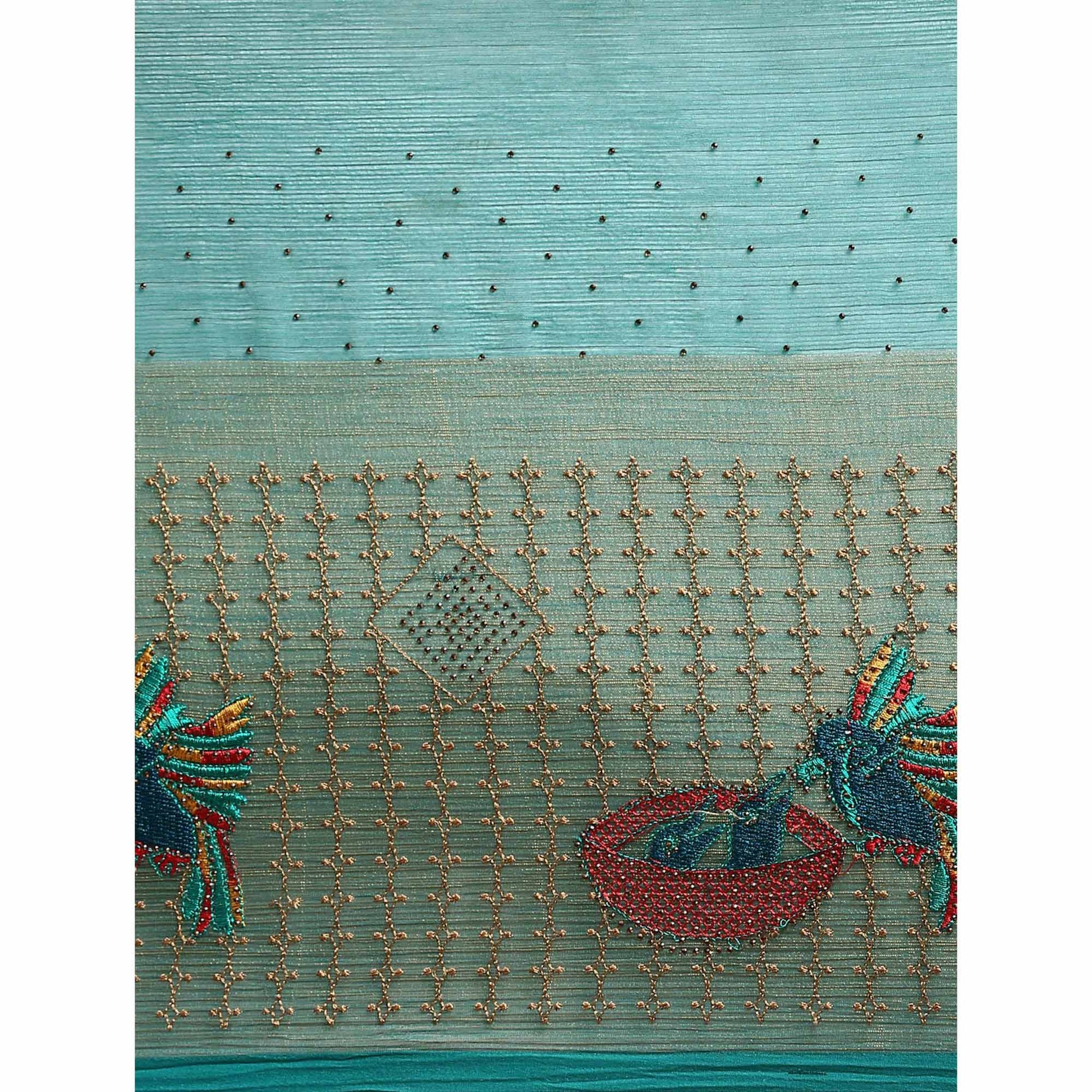 green-embroidered-with-swarovski-work-viscose-saree