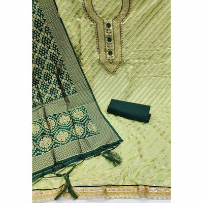 green-woven-with-embroidered-chanderi-dress-material-1