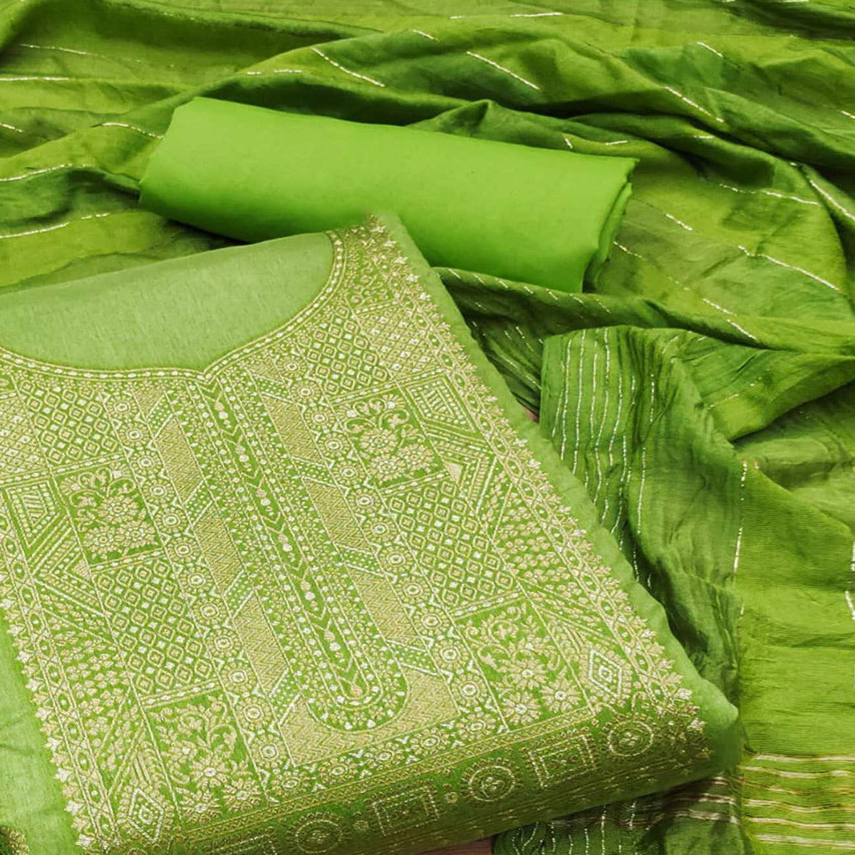 green-woven-banarasi-silk-dress-material-4