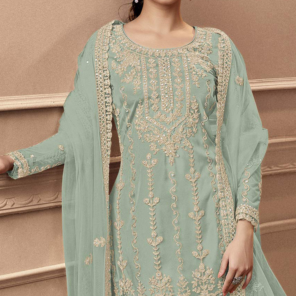 green-floral-embroidered-netted-pakistani-suit