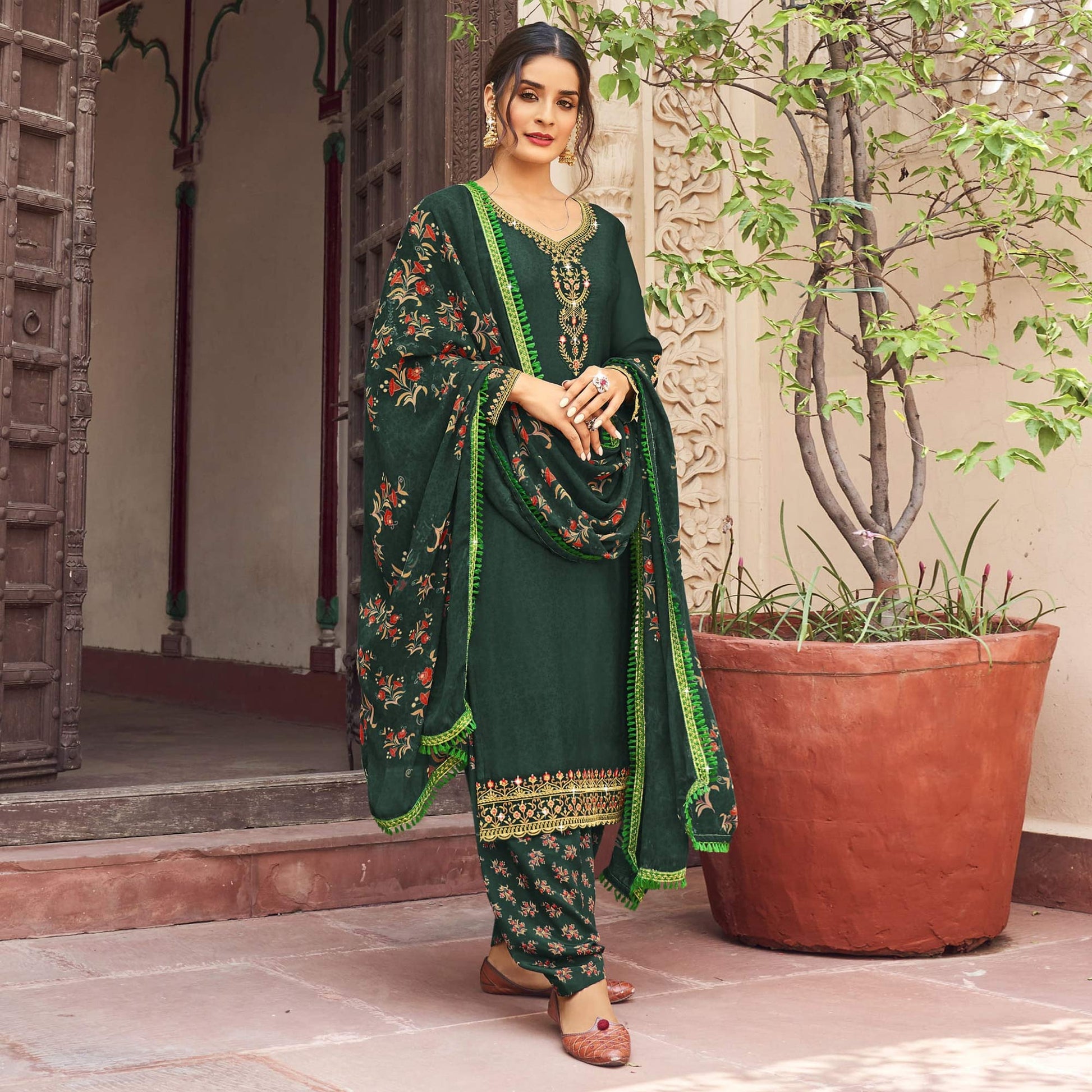 green-floral-embroidered-crepe-patiala-suit
