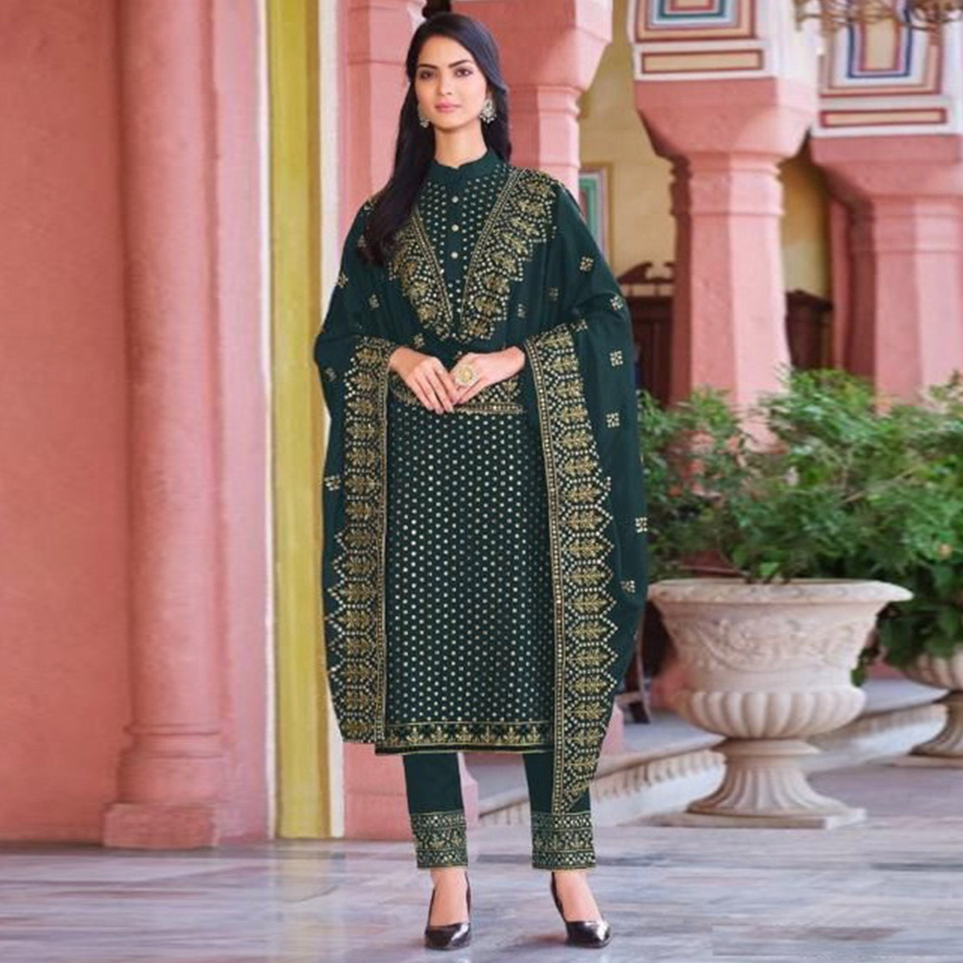 green-embroidered-georgette-salwar-suit