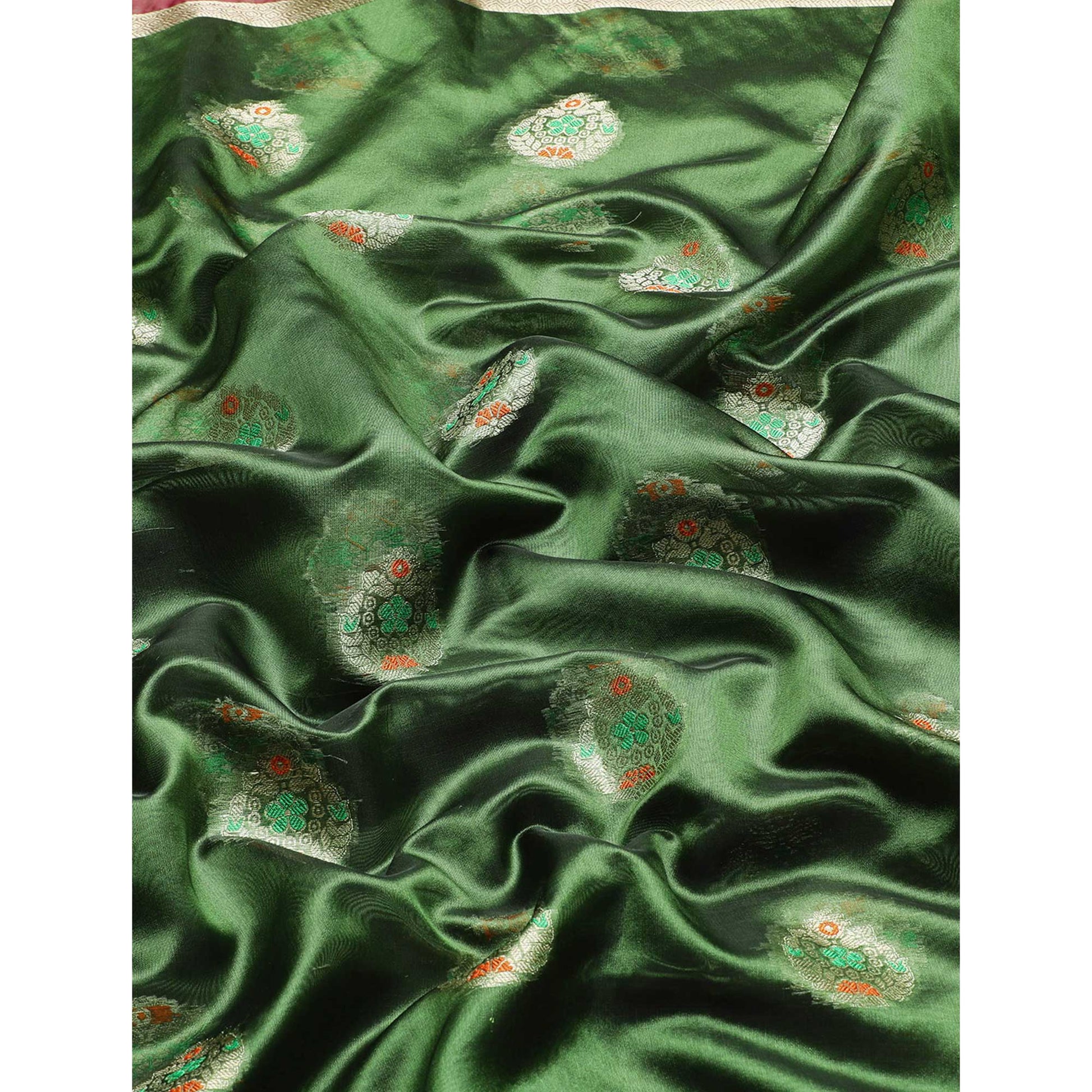 Mehendi Woven Organza Saree