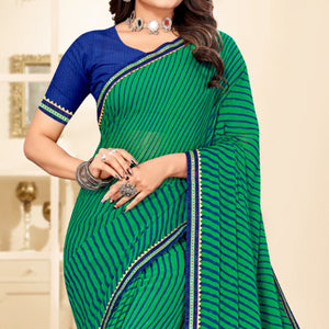 green-digital-striped-printed-chiffon-saree-with-tassels-1