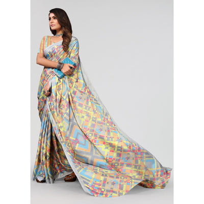 grey-geometric-printed-chiffon-saree