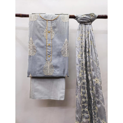 grey-embroidered-chanderi-dress-material-4