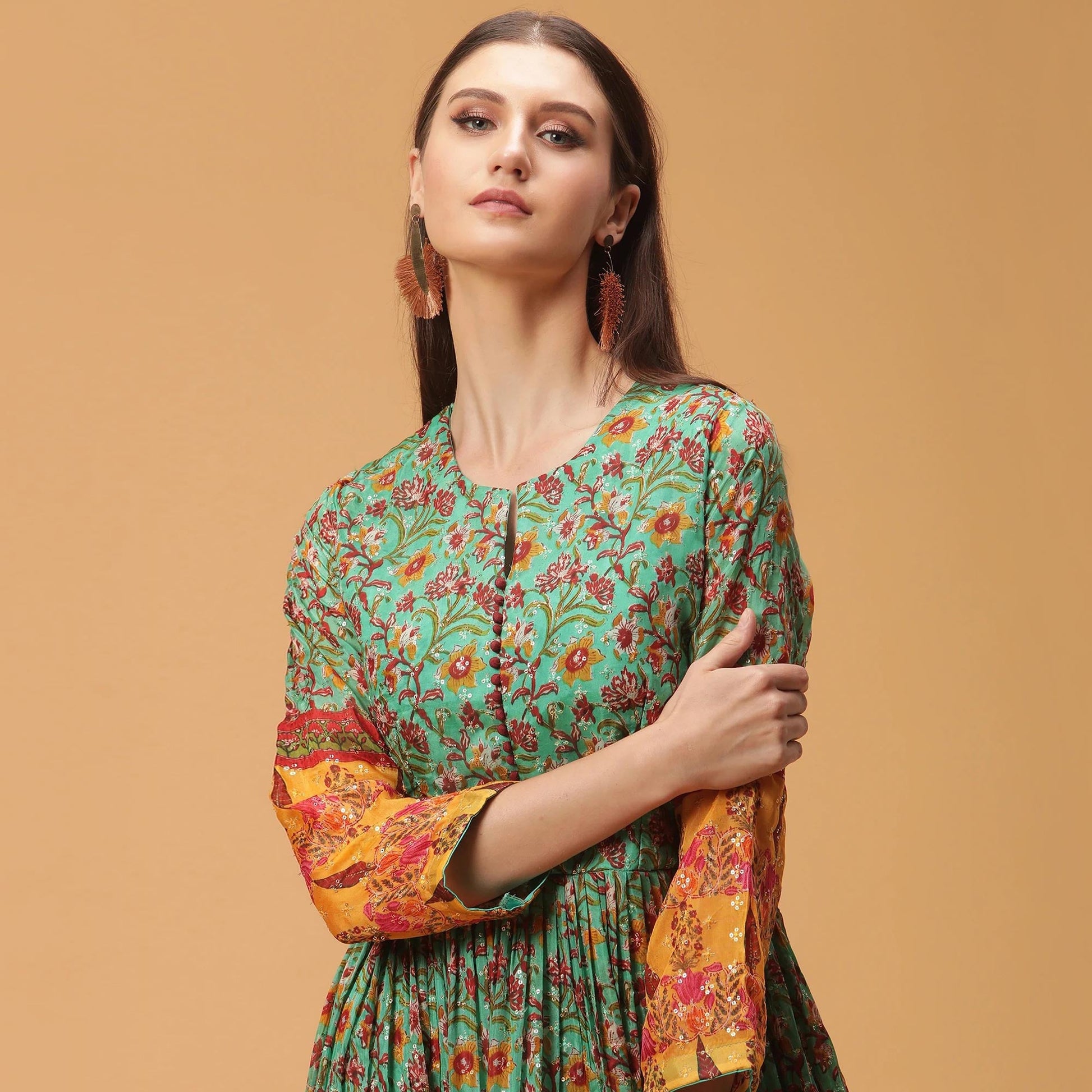 green-digital-printed-dola-silk-gown