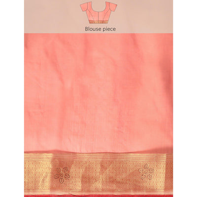 Maroon Floral Embroidered Organza Saree