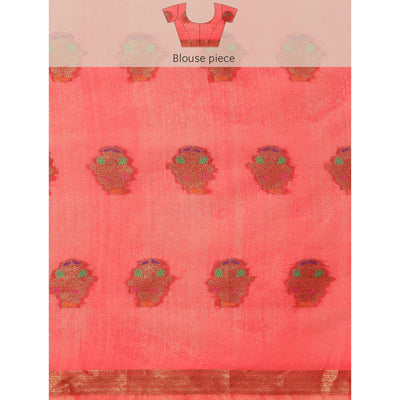 Gajari Woven Cotton Silk Saree