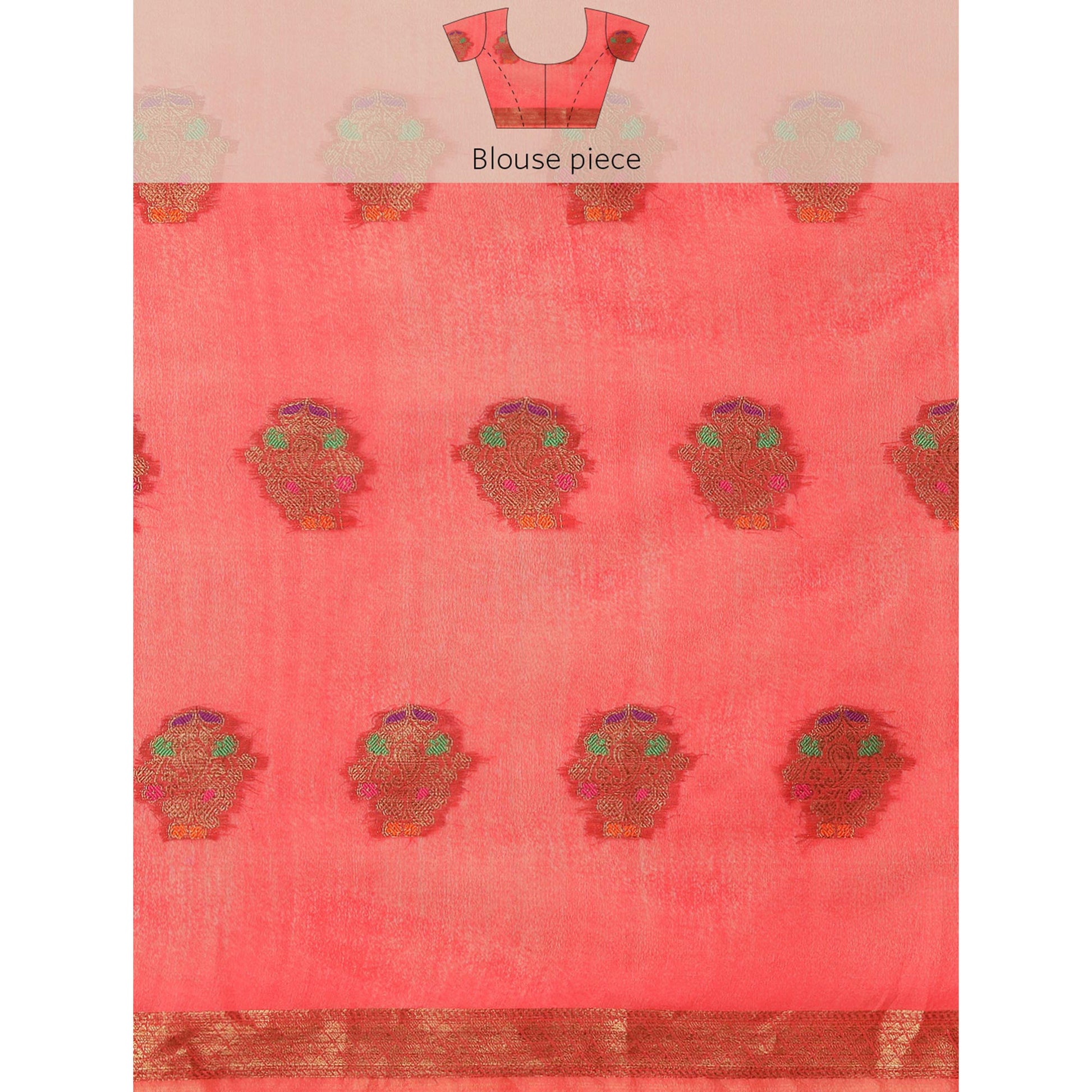 Gajari Woven Cotton Silk Saree