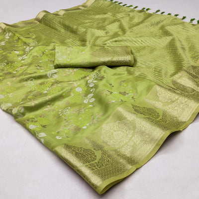 green-woven-organza-saree-with-tassels-5
