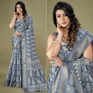 grey-floral-printed-dola-silk-saree