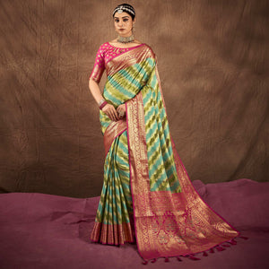 green-blue-woven-art-silk-saree