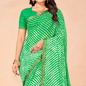green-printed-chiffon-saree-3