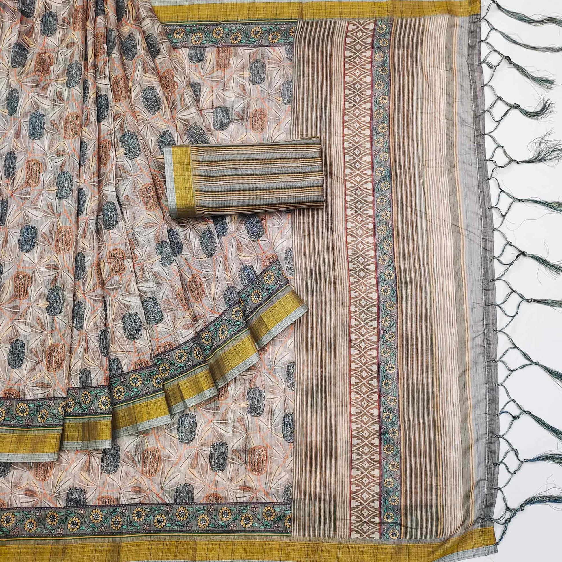 grey-floral-digital-printed-linen-saree