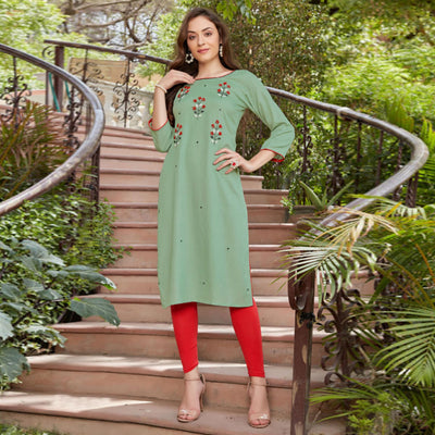 green-embroidered-rayon-kurti-1