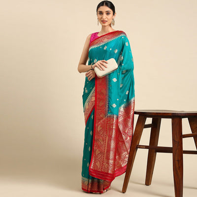 Blue Woven Kanjivaram Silk Saree